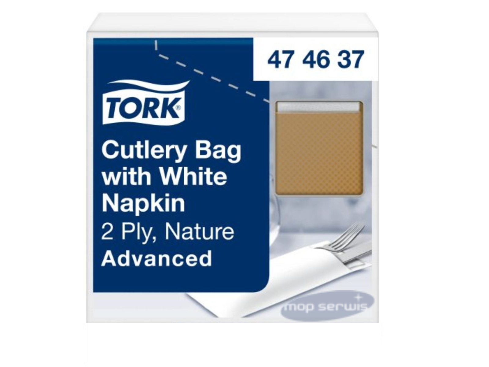 Poszetka na sztućce TORK 474637 100szt Naturalna